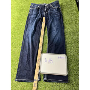 BKE Denim Tyler Straight Jeans Size 36L Baggy Loose Distressed